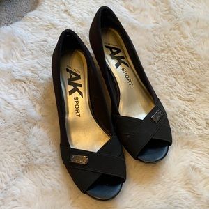 Anne Klein Peep Toe Wedges